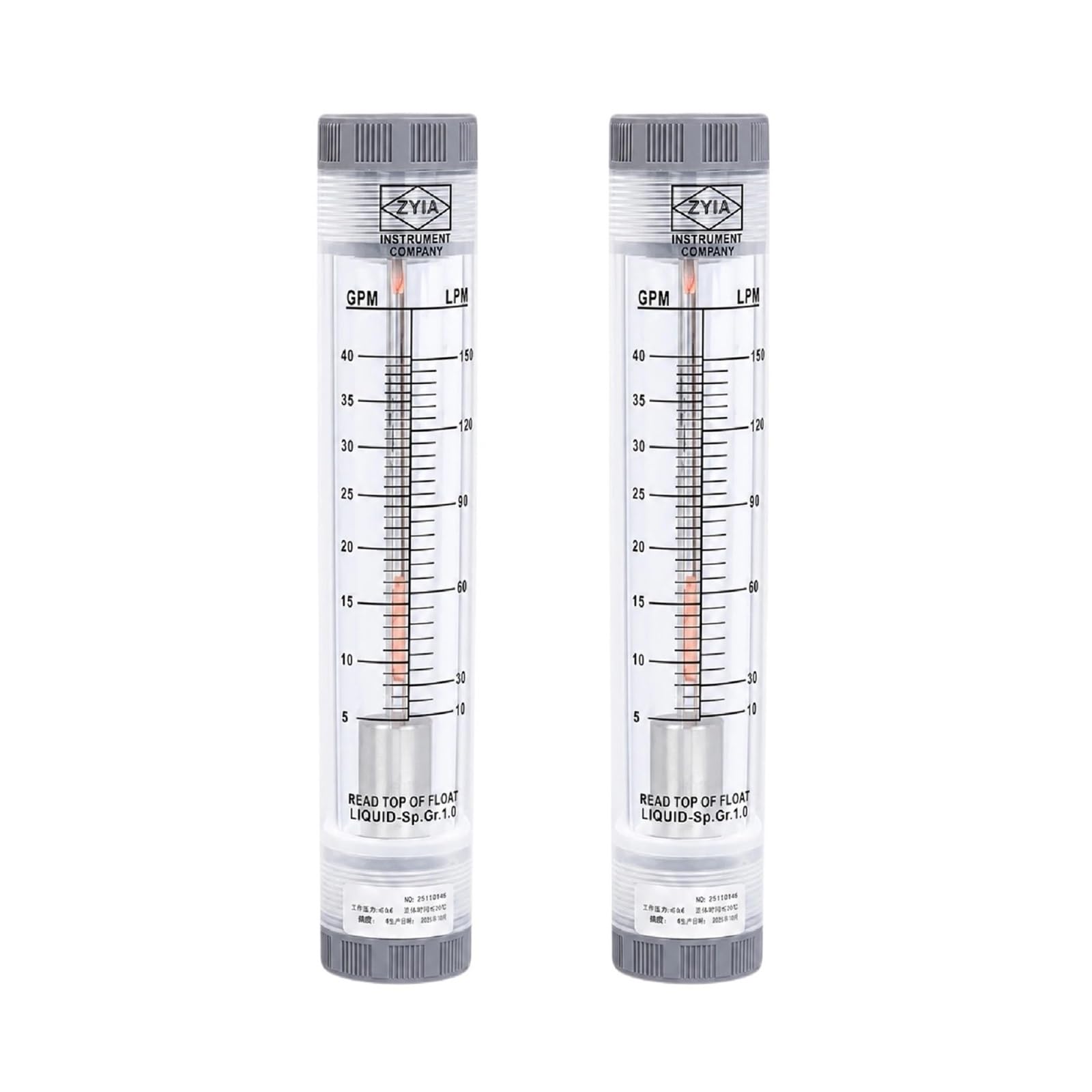 Rotámetro acrílico 0,3-40Nm3/h del medidor de Flujo de Gas de tubería de LZM-15G en línea(1.6-16Nm3-H)