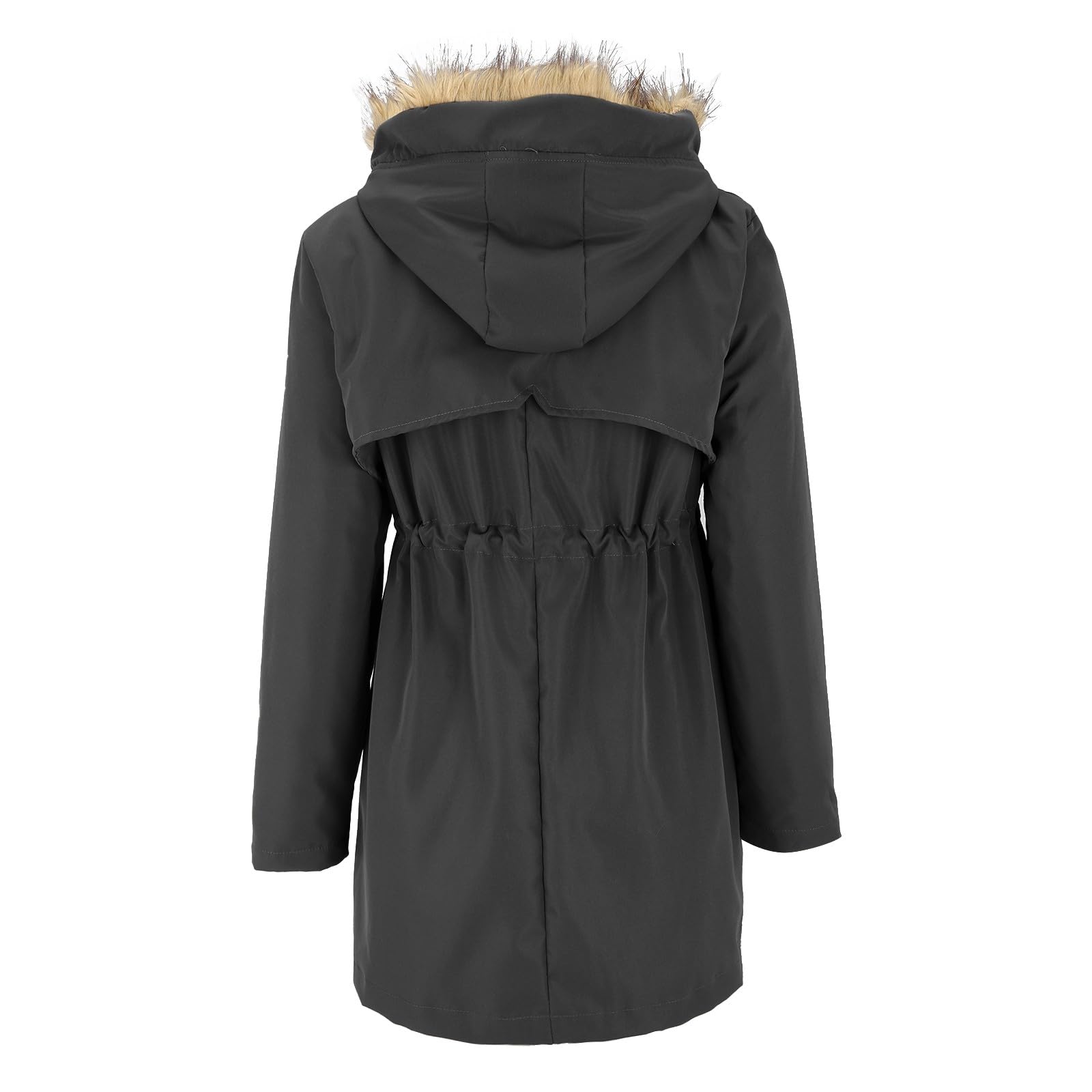 Veste d'hiver pour femme enceinte 2025 - Veste de maternité - Manteau en coton 3 en 1 - Longue bouffante - Parka avec capuche et poches - Vestes en coton imperméable