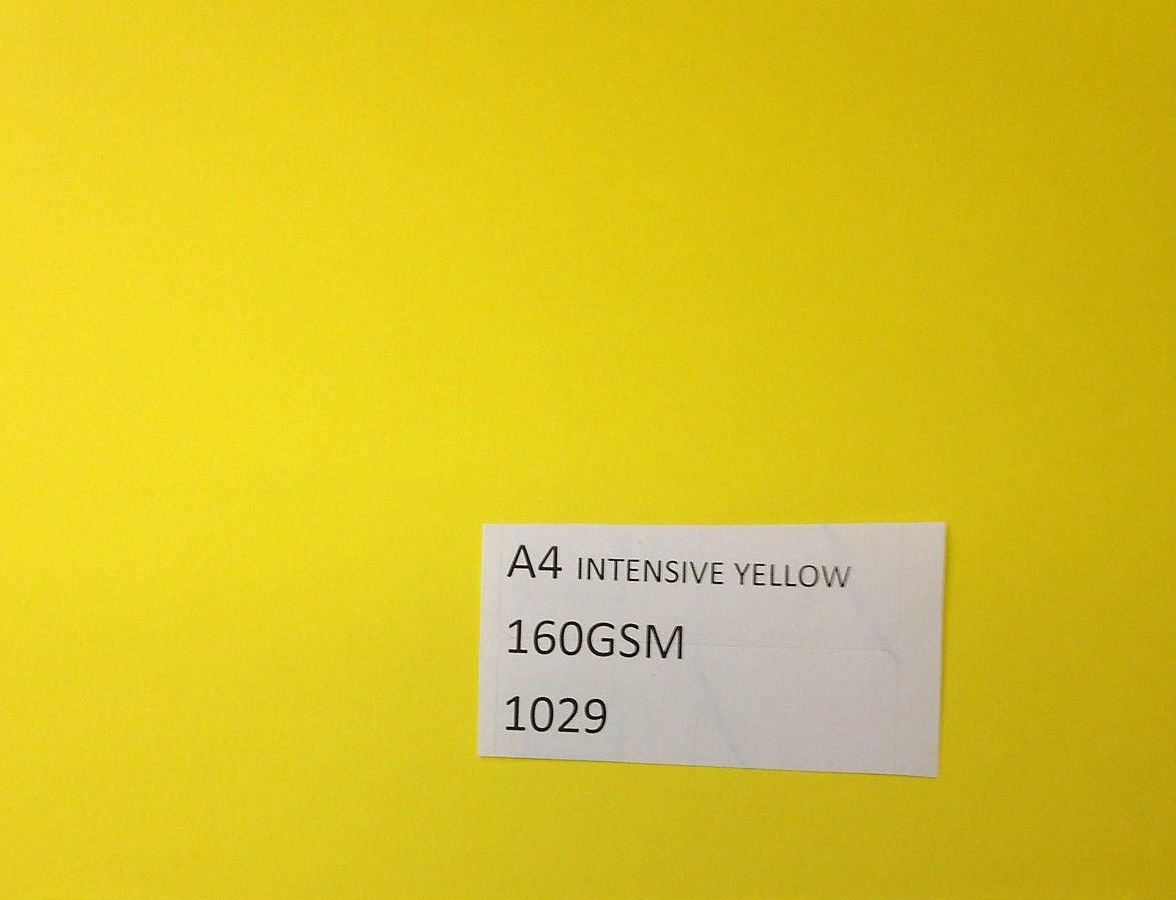 Intensive Yellow Card A4 160gsm 50 Sheets Coloured Card / Craft Card #1029