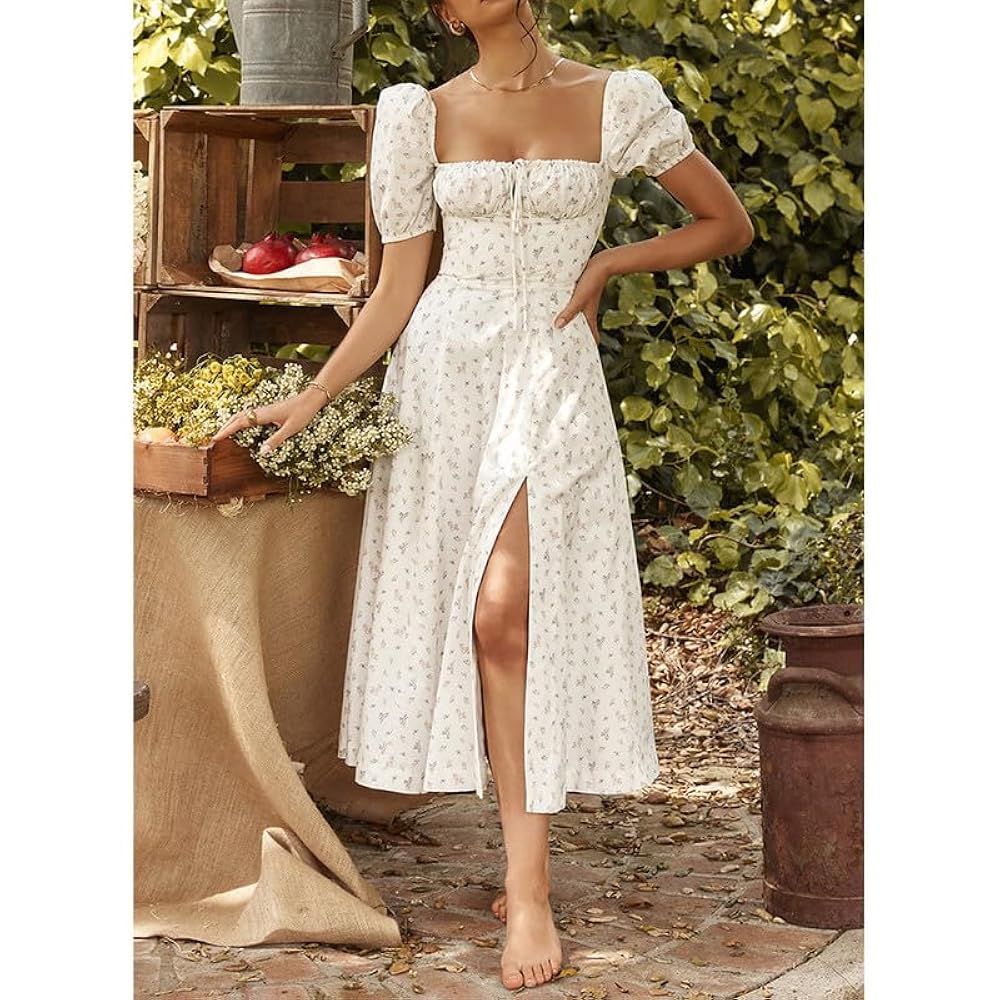 【as\"on】FLORA LACE PUFF DRESS AS ON] FLORA LACE PUFF DRESS / BROWN – SellerWork