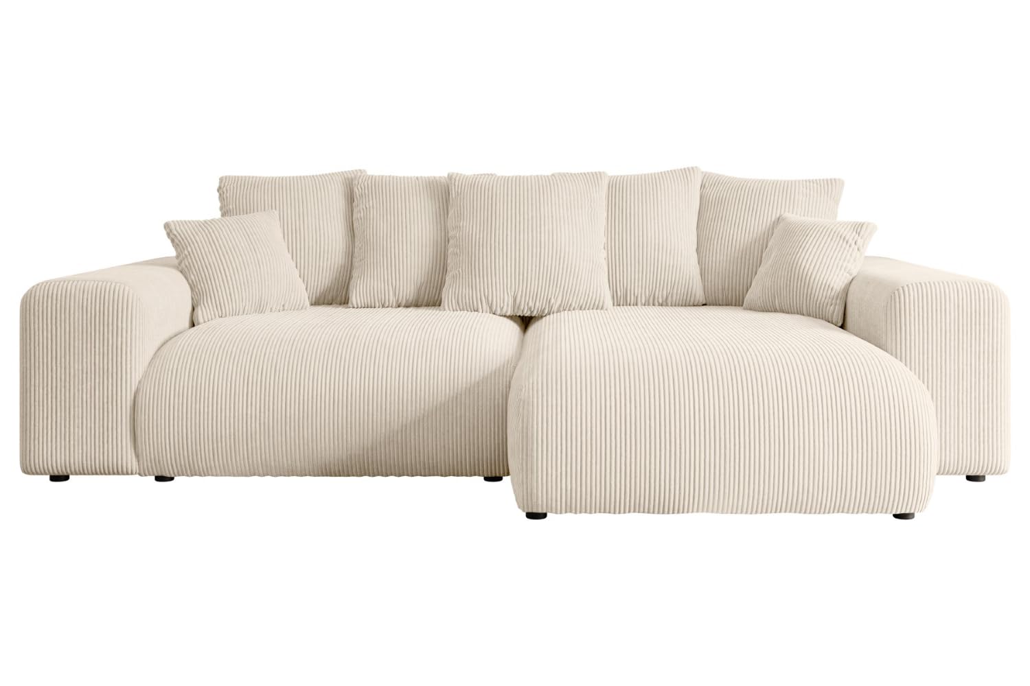 ALTDECOR Ecksofa mit Schlaffunktion L-Form Eskar-L 266x176x72 - Beige