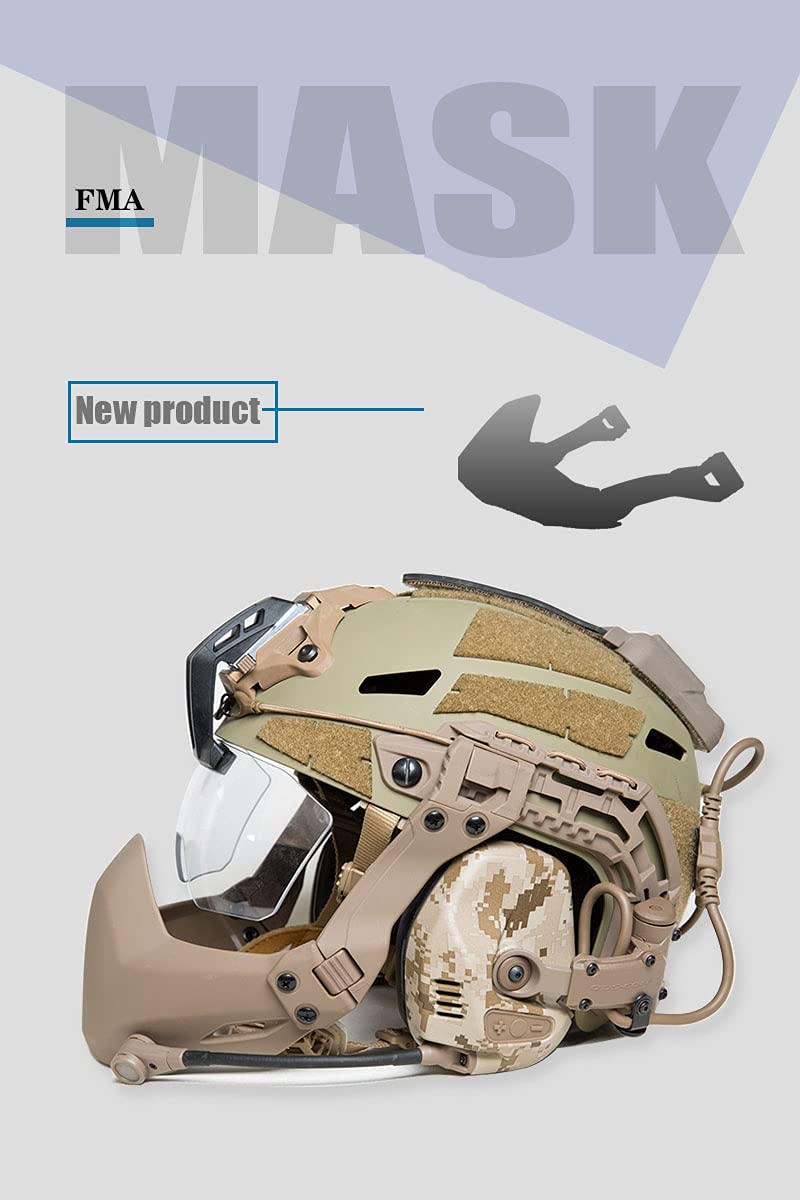 FMA Maschera protettiva tattica casco pieghevole mezza maschera