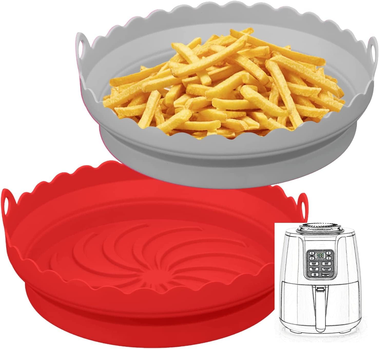 Amazon Silicone Air Fryer Liner For Ninja Air Fryer AF101 4QT