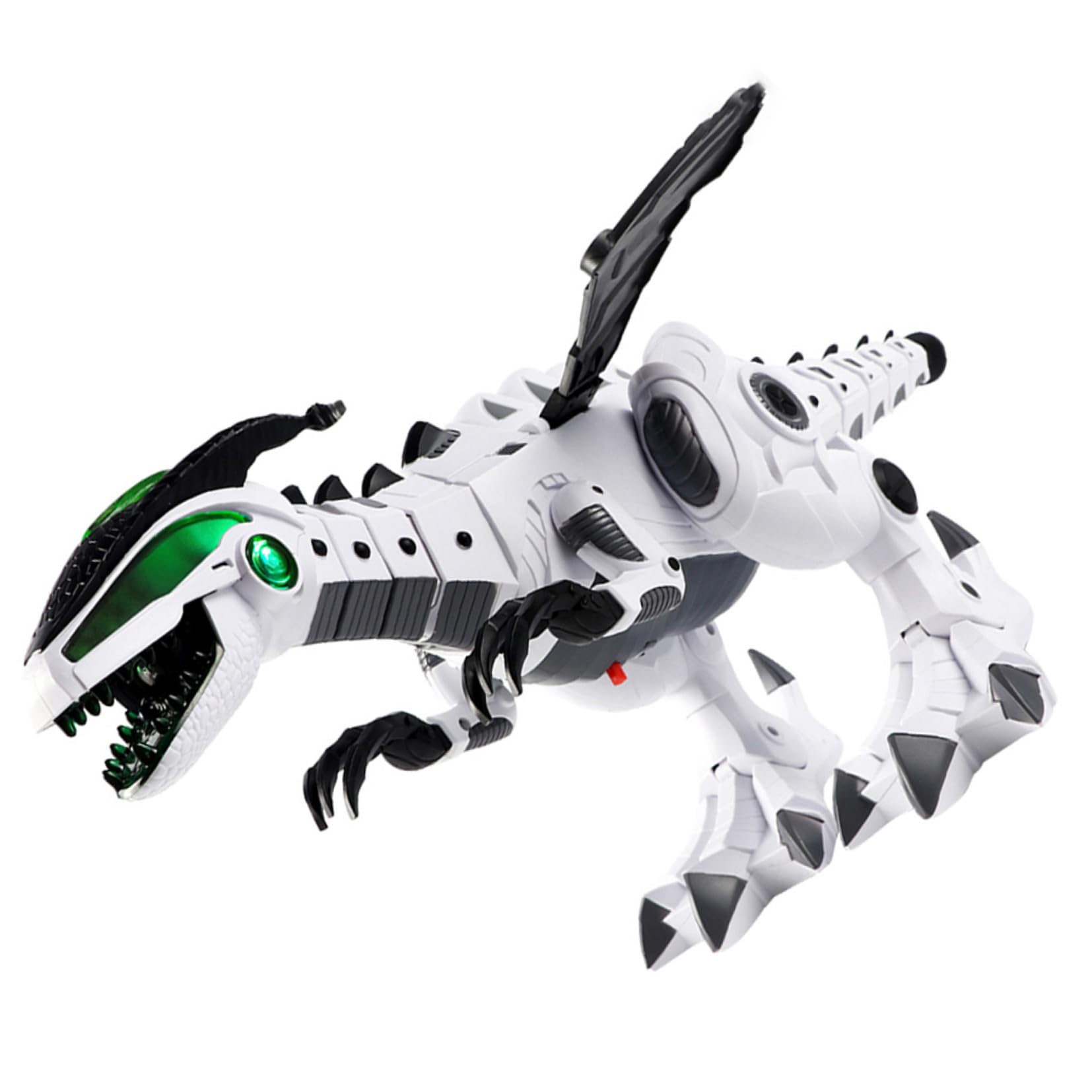 Toddmomy Juguete de Dinosaurio Eléctrico Spray, Blanco, Plástico