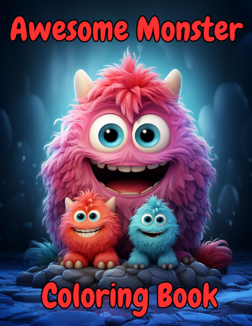 Monster colouring Book: Furry friendly monster colouring book for Kids of all ages