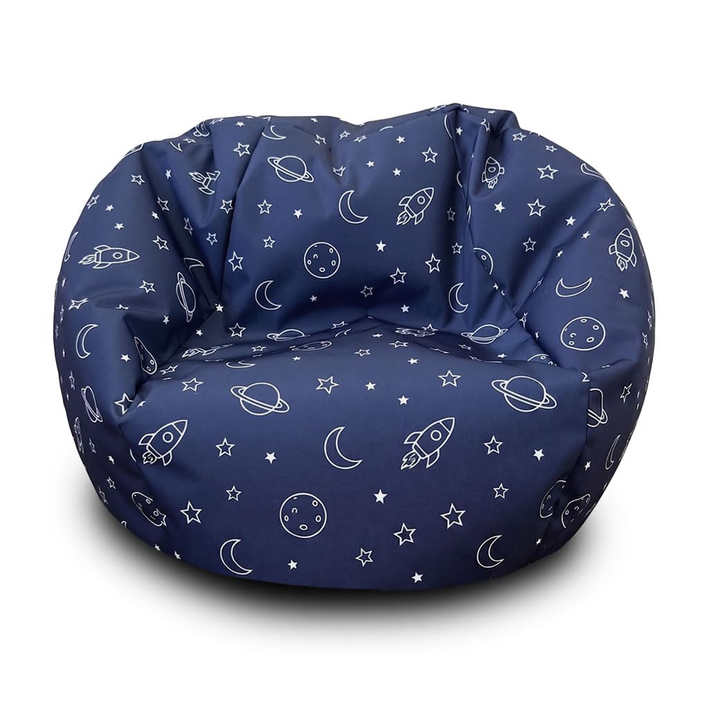 Bags of Beans Wipe Clean Kids Bean Bag Chair Lounger - Space