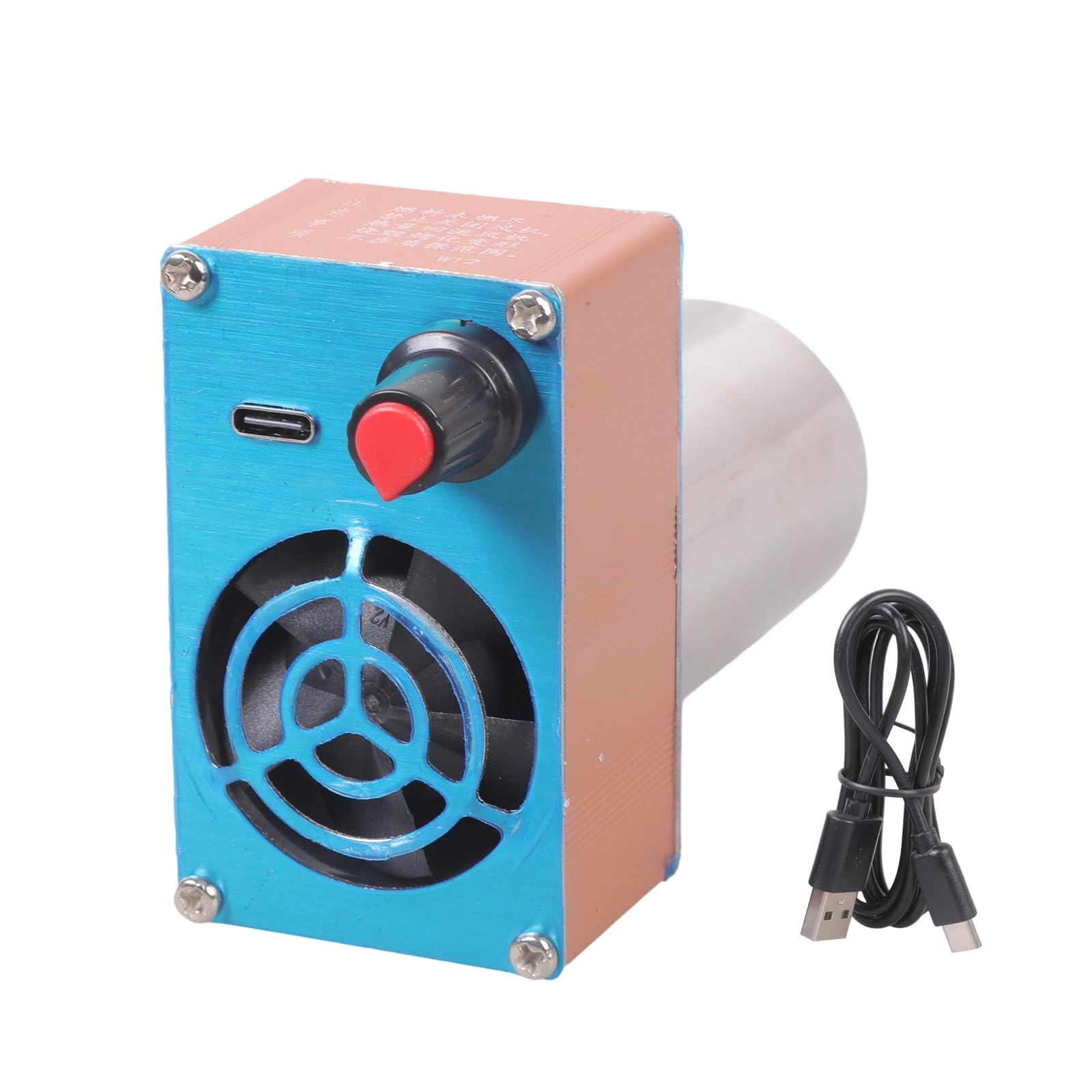 Apglsxy Round Mouth Airflows Usb 5V2a Blower Stove Blower Speed For Camping Bbq Outdoor Use Aluminum Alloy Construction Usb