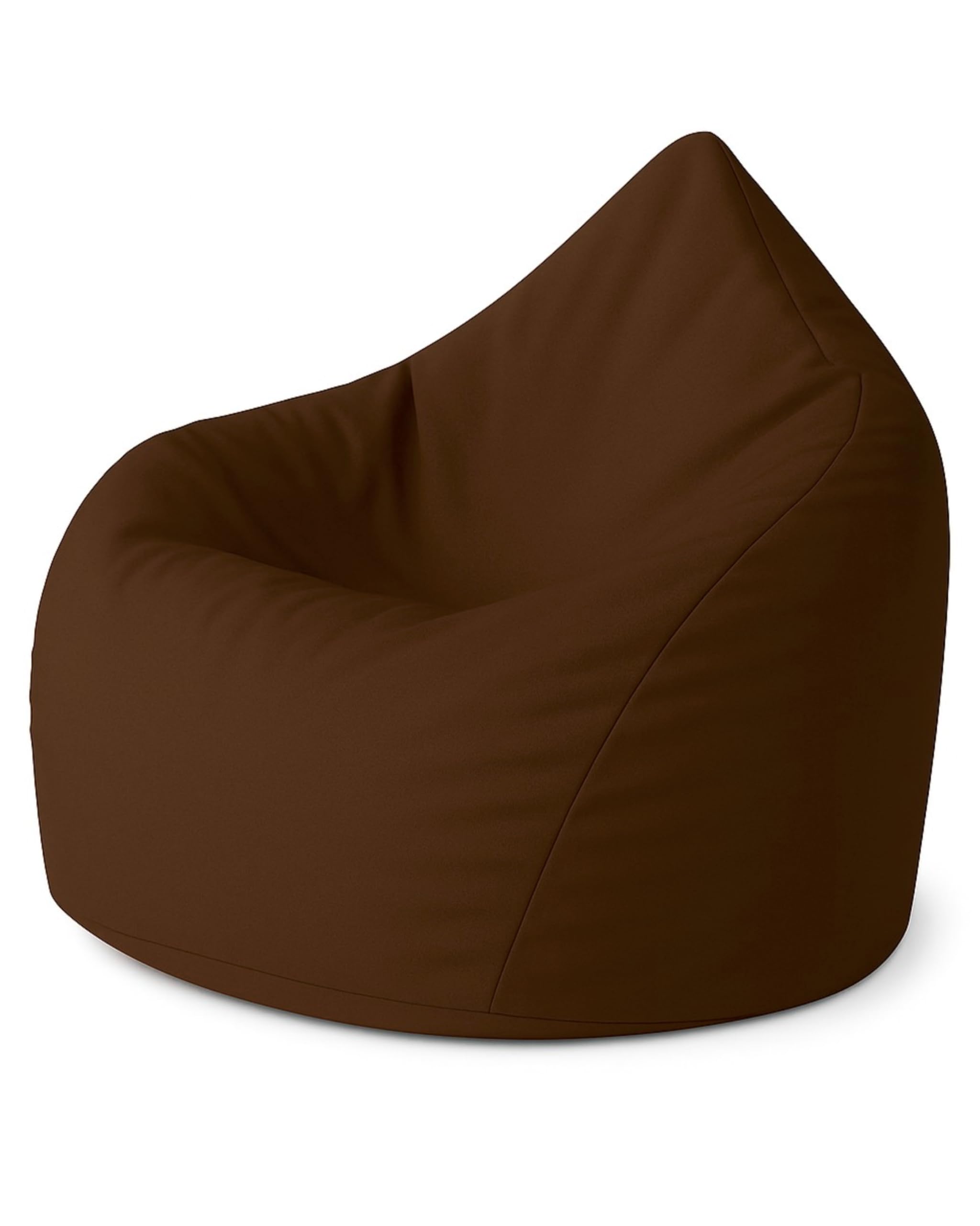 PATCH HOME Patchhome Bean Bag Teardrop Shape Brown for Indoor and Outdoor Use XXXL 480 Litres with Polystyrene Filling in 25 Different Colours and 3 Sizes