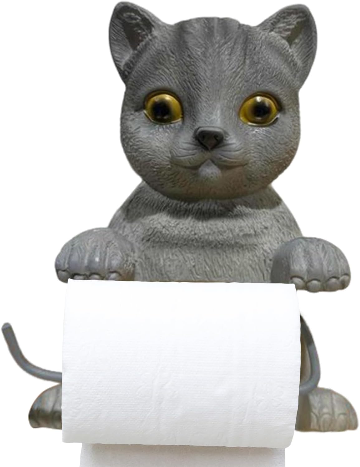 Toilet Paper Holder Wall Mount | Cat Toilet Paper Stand | Wall Mounted Roll Rack, Cute Dispenser | for Kitchen Restroom Dorm Home Organization