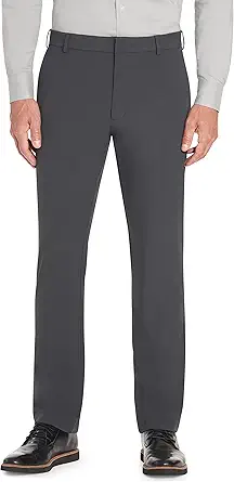 Van Heusen Men's Stain Shield Stretch Slim Fit Flat Front Dress Pant