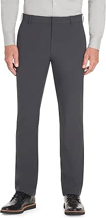 Van Heusen Men's Stain Shield Stretch Slim Fit Flat Front Dress Pant