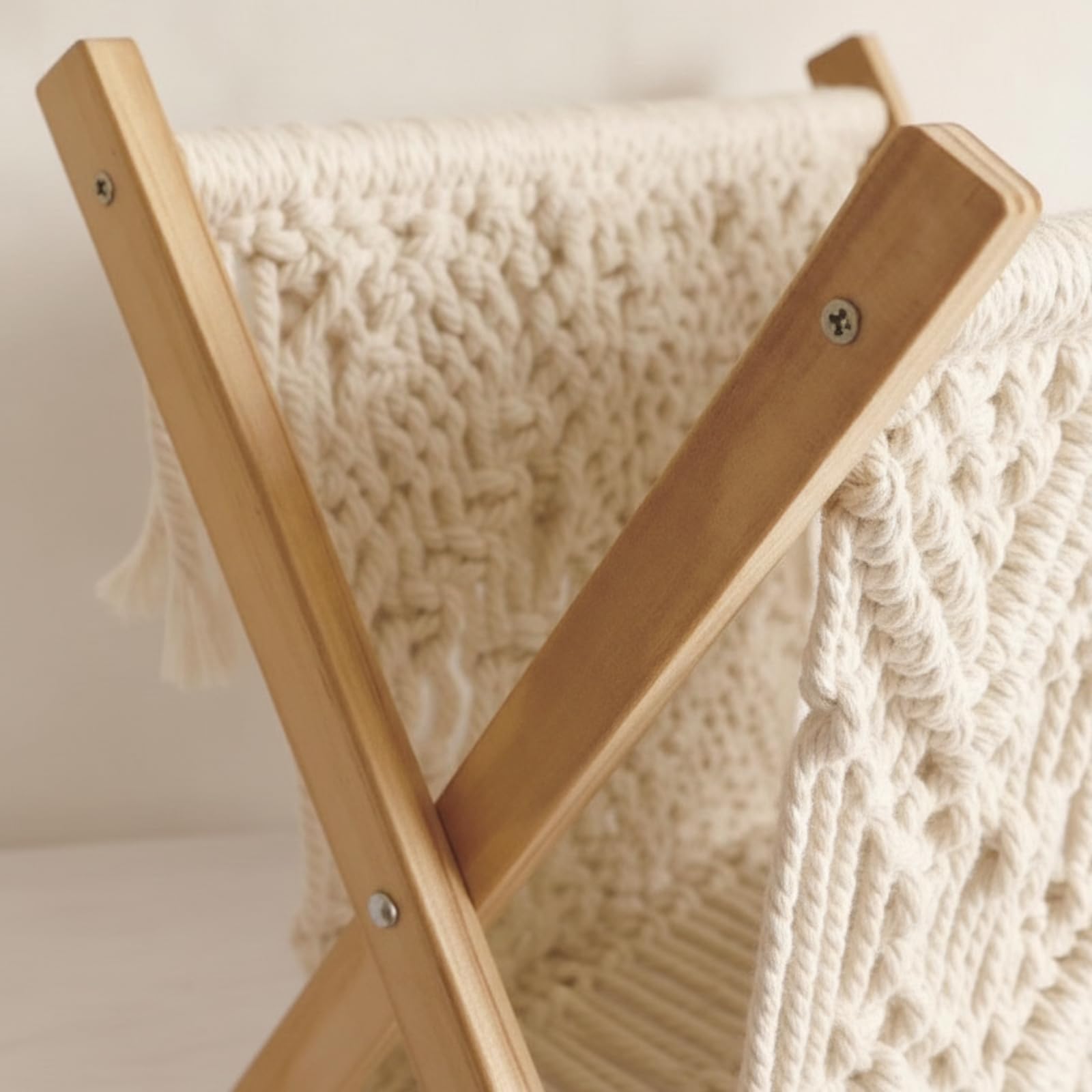 Stabil Zeitschriftenständer mit Makramee, Style to 1, 32 × 32 cm