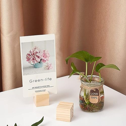 Miniatura 6 de Auswalar 10 soportes de madera para tarjetas, soportes de madera para números de mesa, soportes para fotos, para boda, fiesta, decoración,