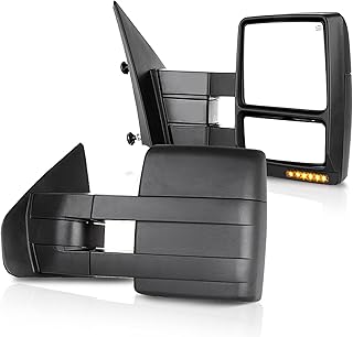 ECCPP Towing Mirror for 2007 2008 2009 2010 2012 2011 2013 2014 for Ford F150 Power Heated Turn Signal Puddle Light Upgrade Towing Mirror Pair