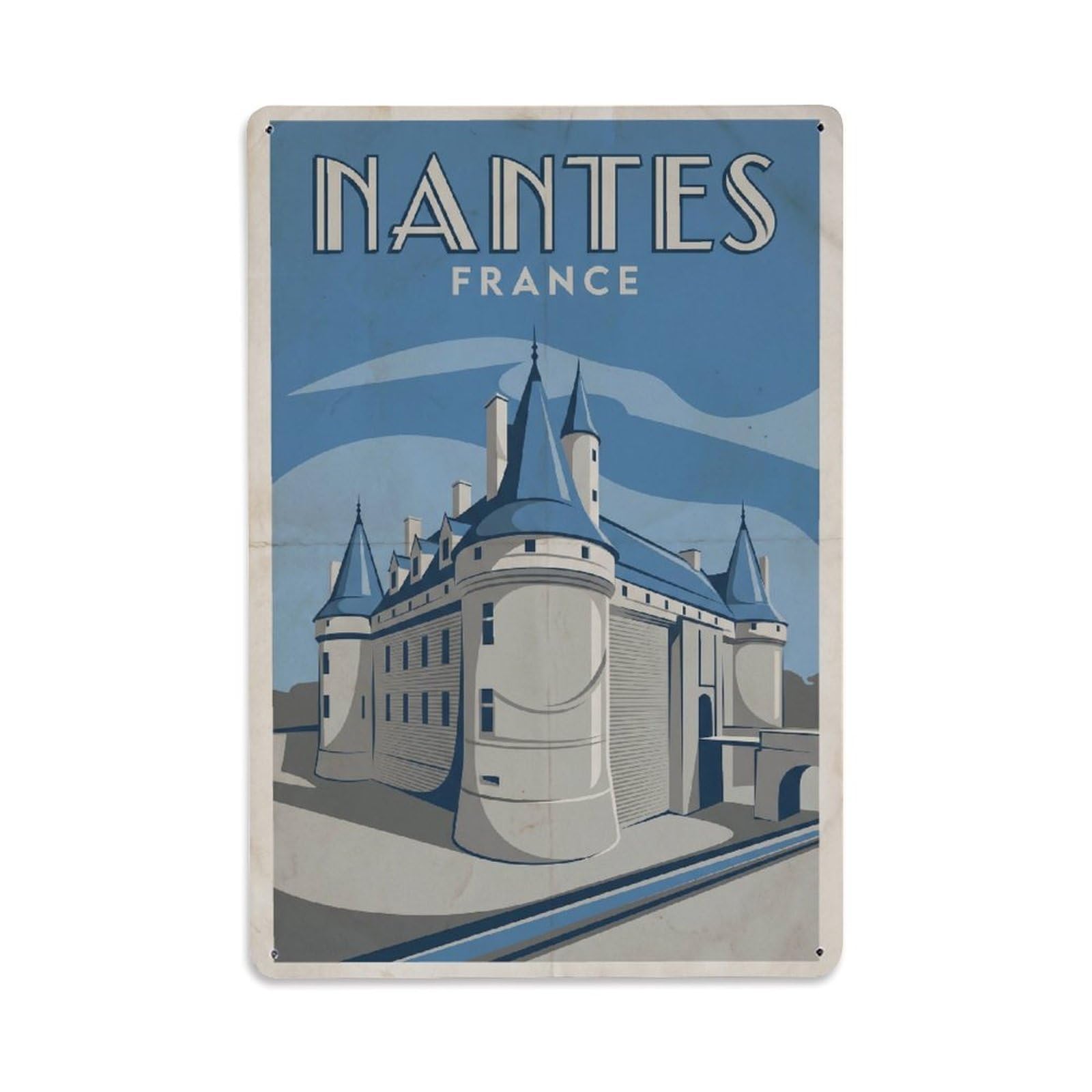 Travel France Nantes Retro Metal Tin Sign