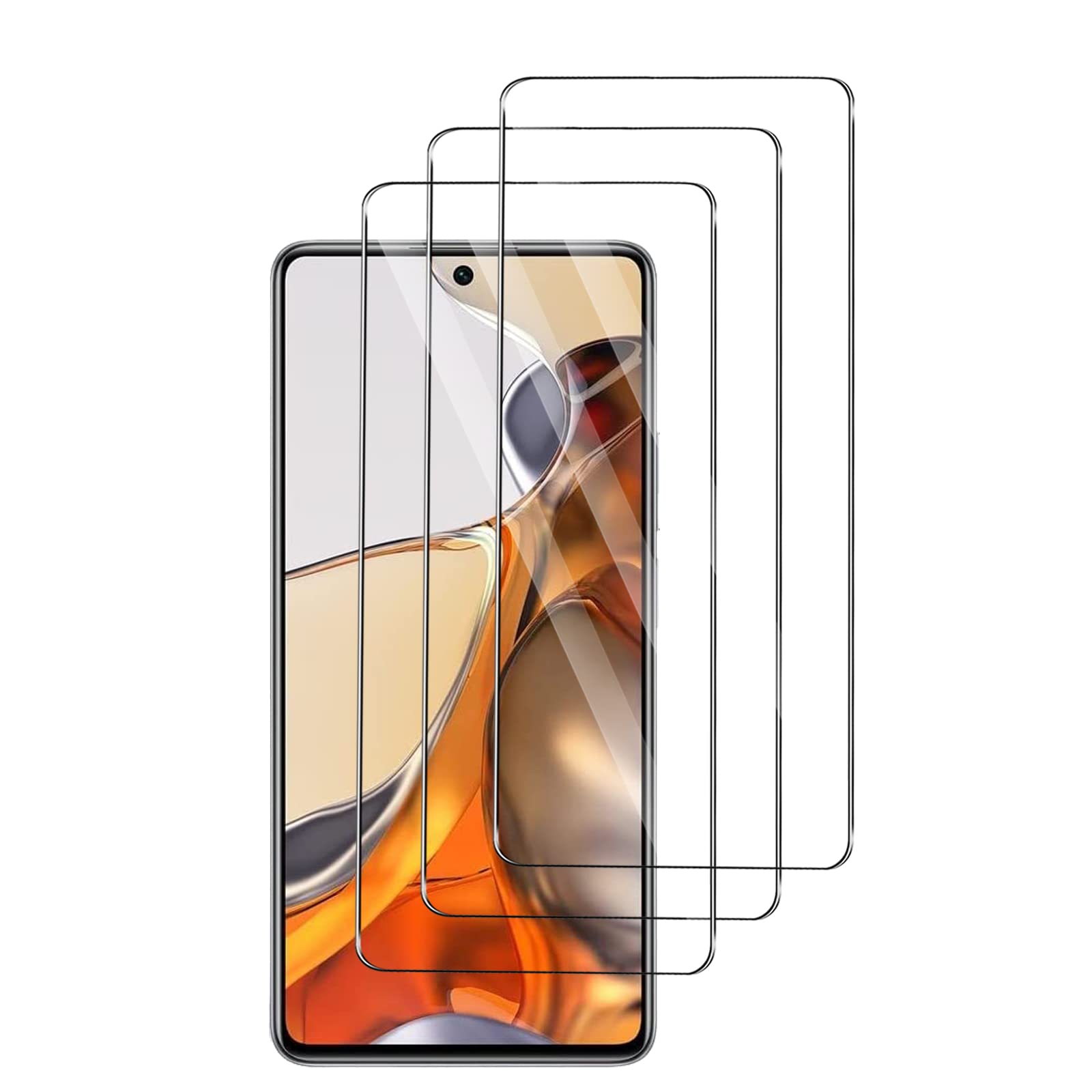 ifymei 3 Pack Screen Protector for Xiaomi 11T Pro 5G, Anti-Scratch, HD Clear, Bubble-Free, 9H Hardness Tempered Glass Screen Protector for Xiaomi 11T Pro 5G