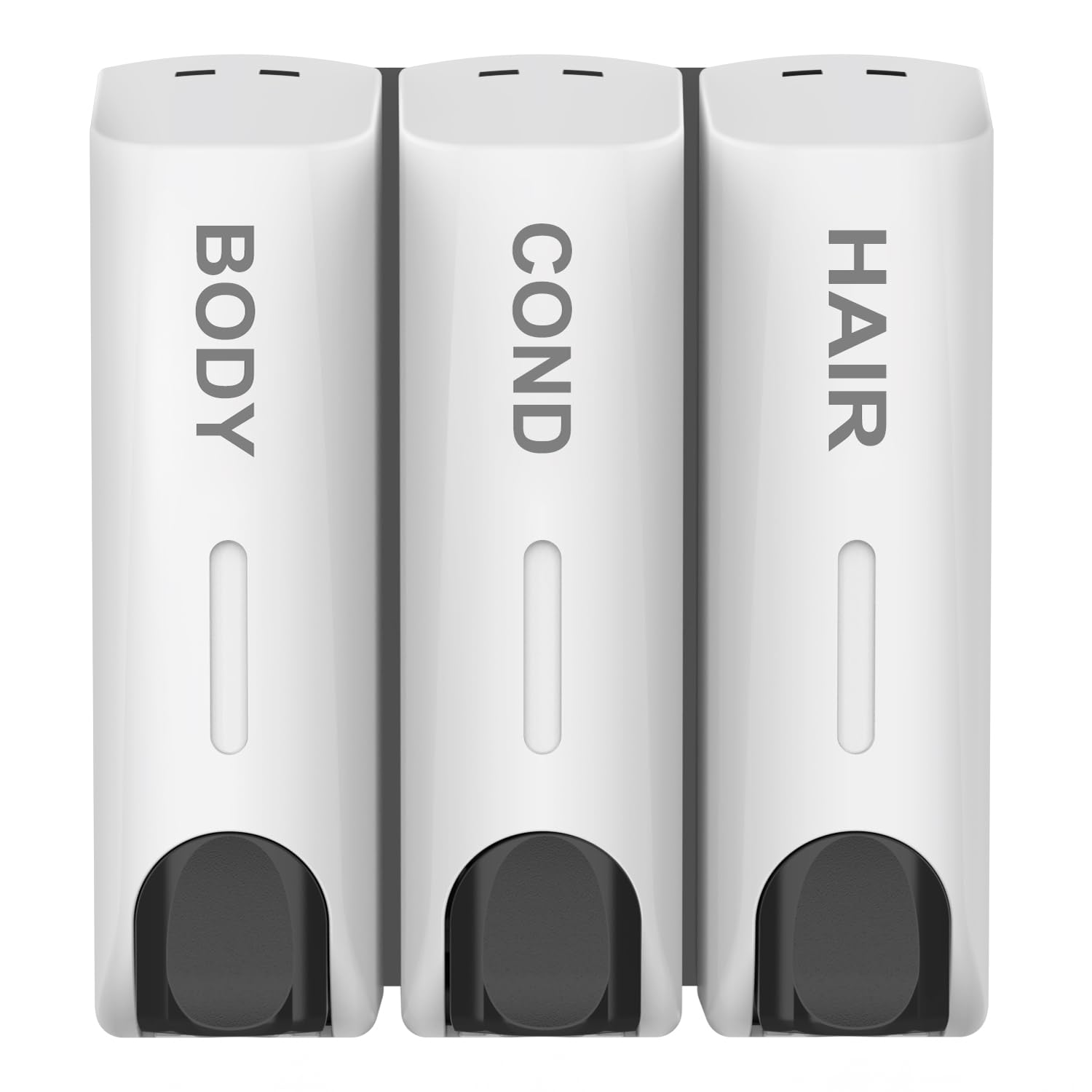 Ilikepow White Soap Dispenser For Shower Gel Shampoo Conditioner Wall Mount Triple