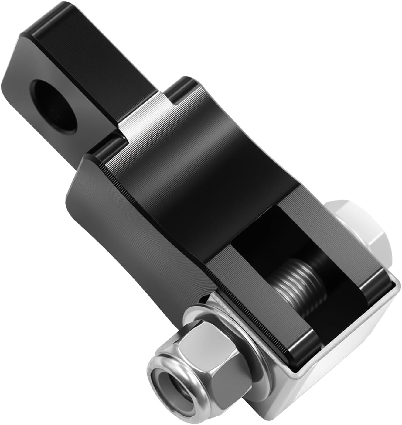 Clutch Pedal Extender, Brake Pedal Extenders, Billet Aluminum, Adapter Extended 2 Inches (Black)