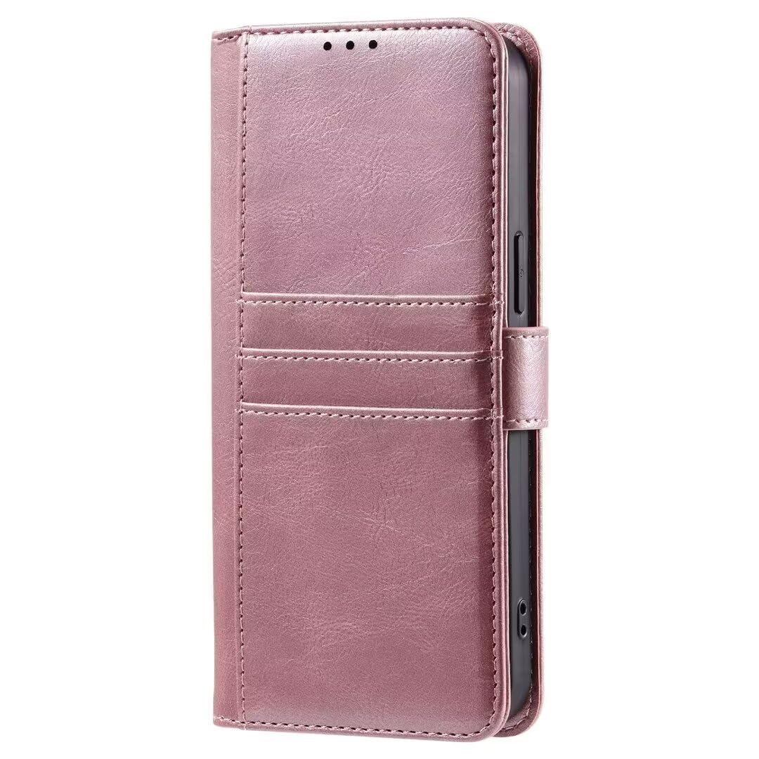 Handyhülle Für Motorola Moto G05 / E15 – Leder Flipcase Mit Magnetverschluss, Kartenschlitzen & Standfunktion (Wolf-Design)