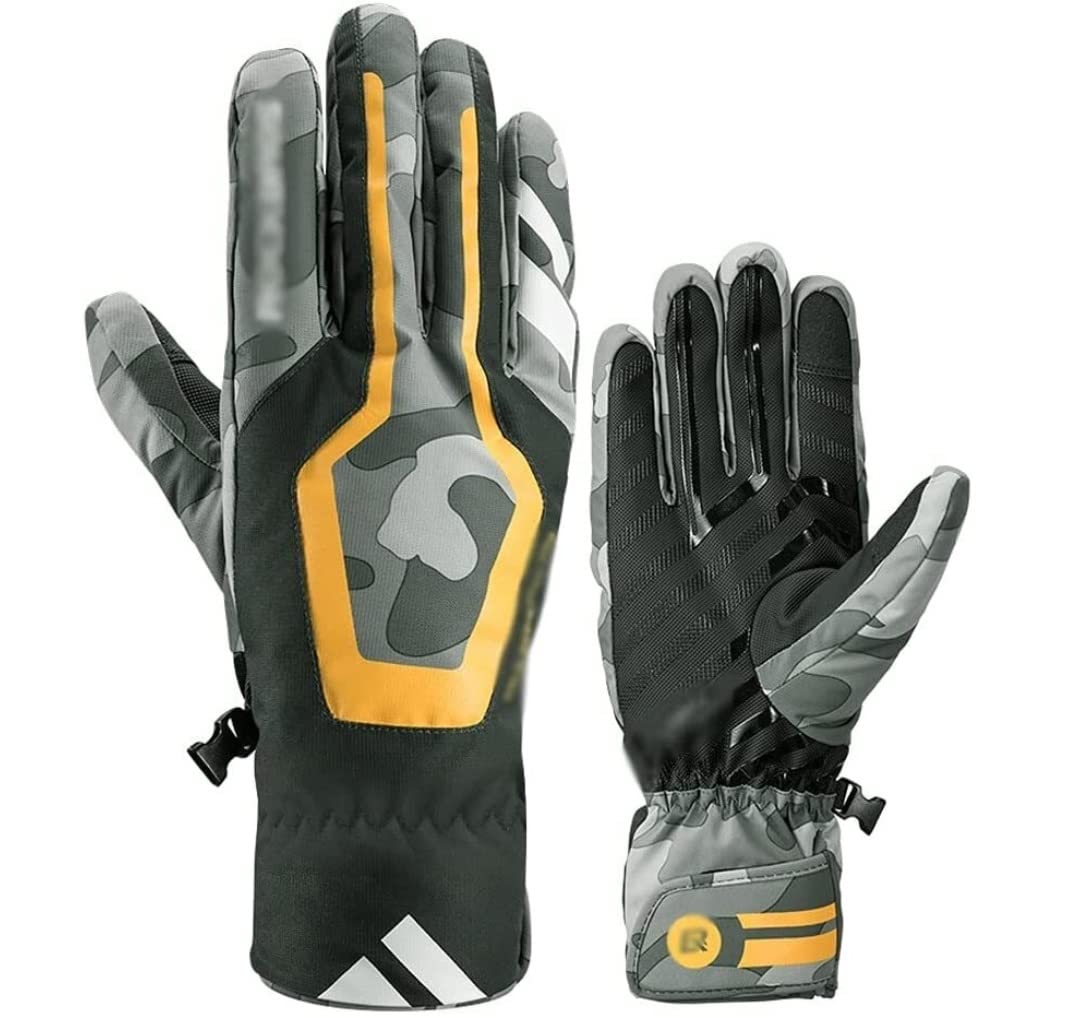 Guanti da Moto Guanti Bici Guanti ciclabili impermeabili resistenti all'acqua guanto da bici da slittamento caldo Mtb Guanti for biciclette stradali Guanti mtb Guanti Ciclismo ( Color : C , Size : XXL