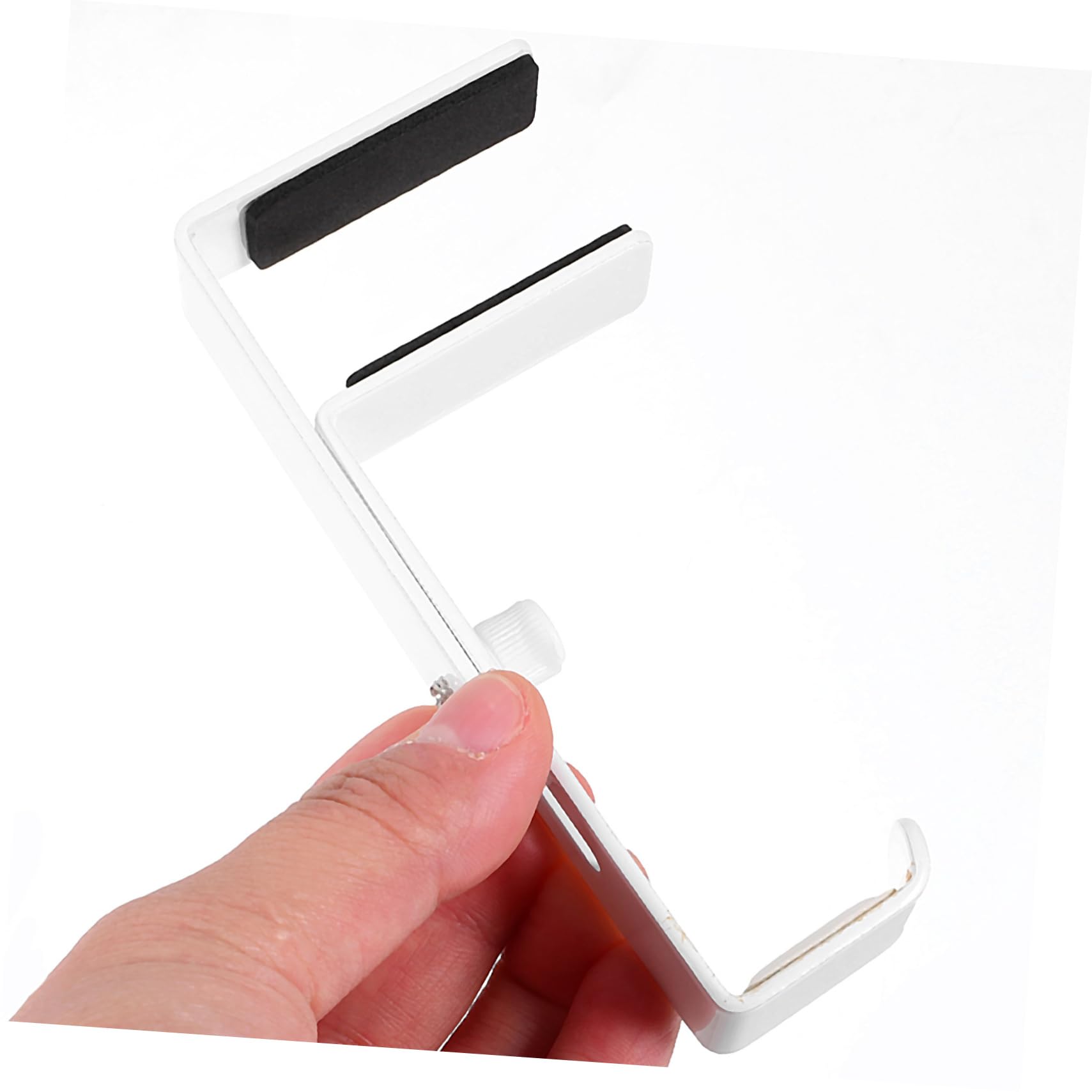Artibetter 3piezas Soporte Para Auriculares Ajustable Gancho Bajo Escritorio Instalación Sin Perforación Soporte De Metal Para Gaming Protección De Pu Diseño Curvado y Elevado