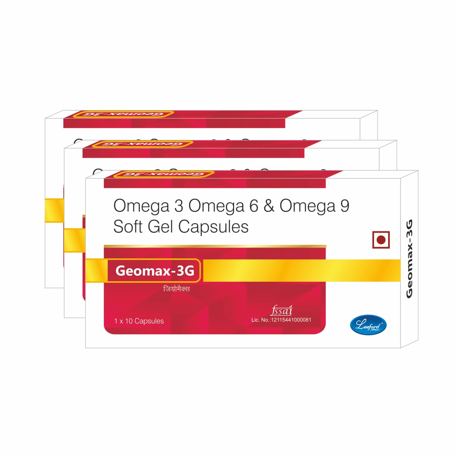Leeford Geomax Omega 3, Omega 6 and Omega 9 Softgel Capsules 10 Capsules Each (Pack of 3) (B0977CXRS2) Amazon Price History, Amazon Price Tracker