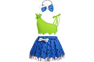 Bam Bam & Pebbles Costumes - Baby Girl & Toddler Halloween Caveman Costumes