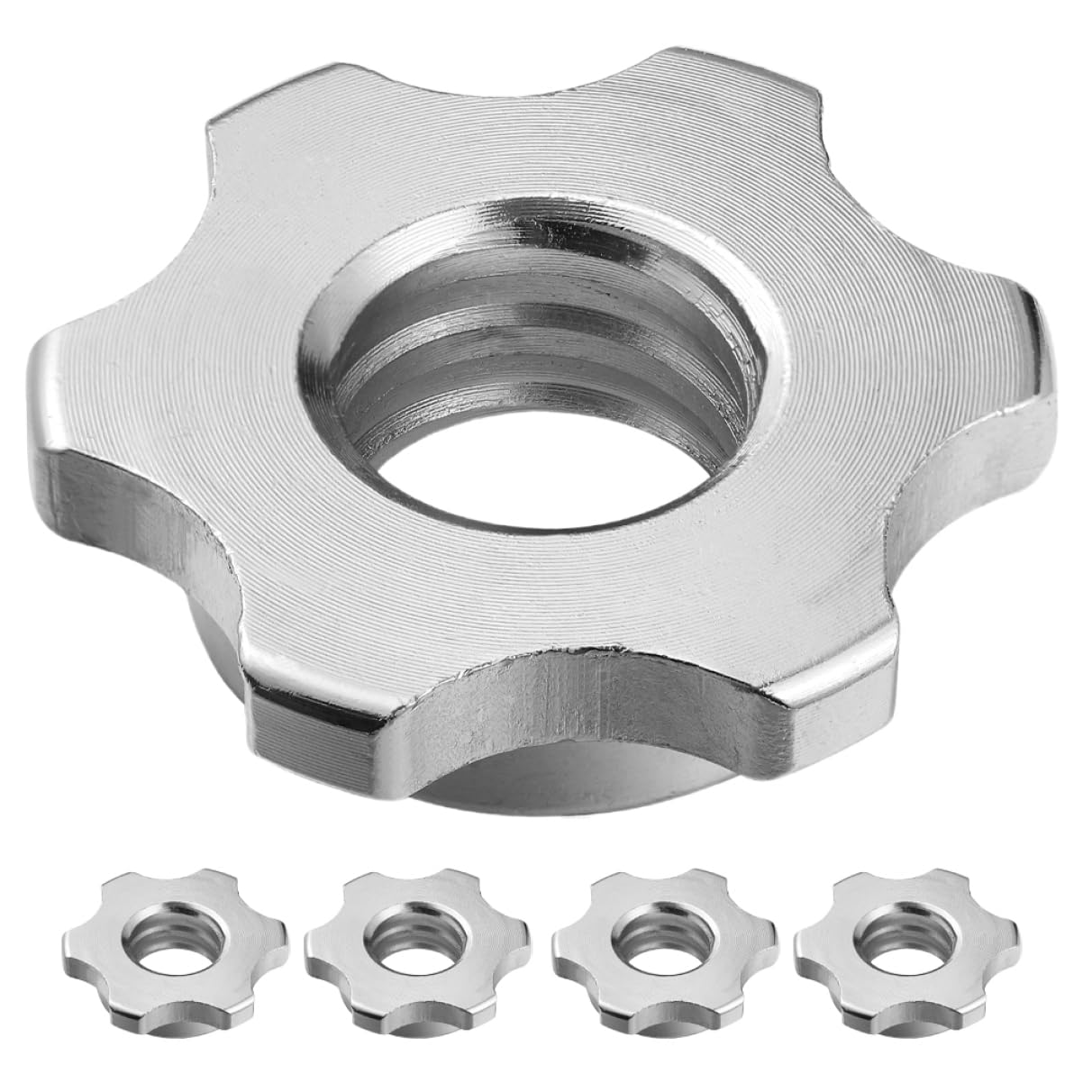 Hemobllo 5pcs Barbell Lock Collars Slip Nut Buckles for Dumbbell Bars Cast Construction for Stability and Safety During Workouts