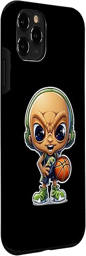 Miniatura 3 de iPhone 11 Pro Alien Wants To Play Basketball Alien Cartoon Case