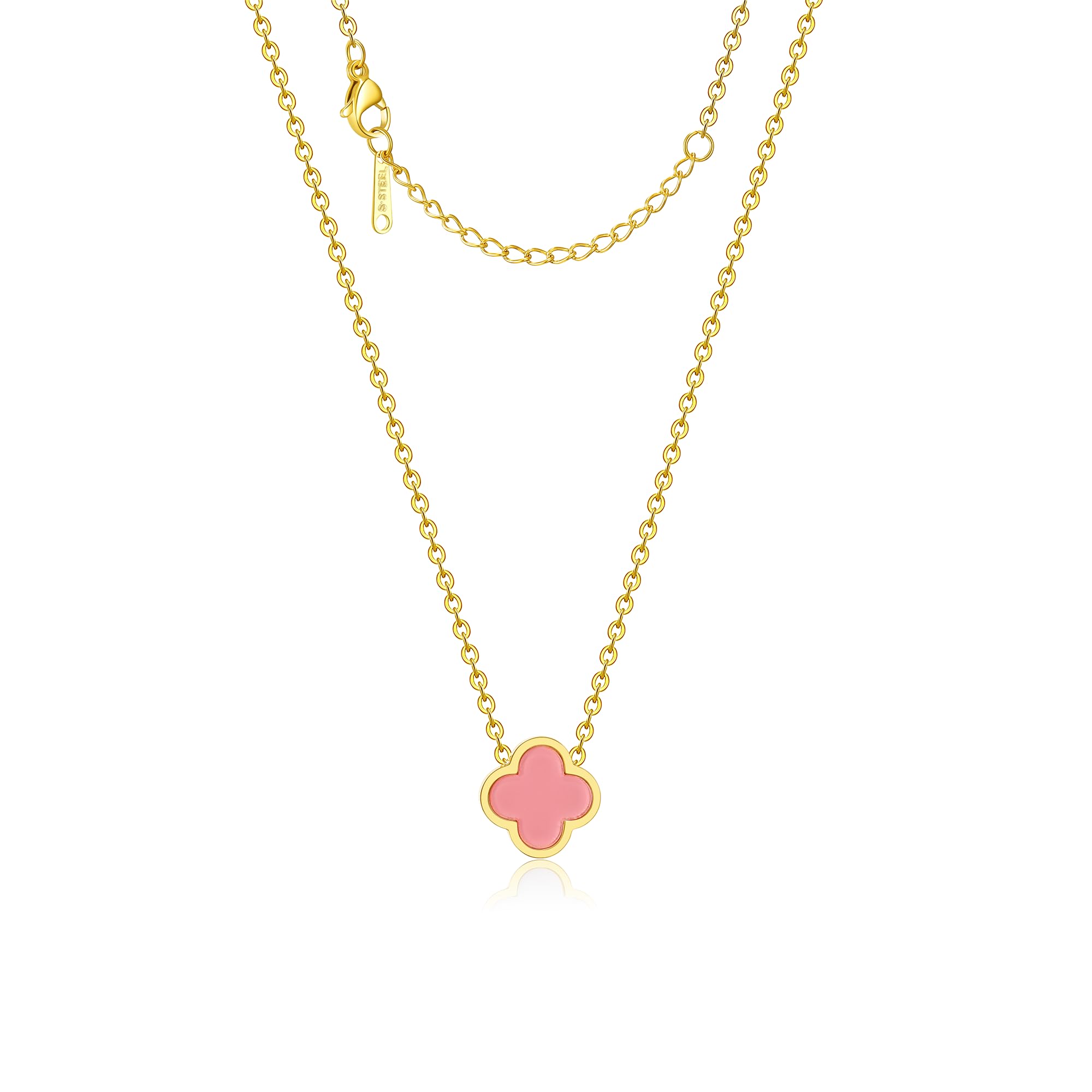 Clover Necklace for Women Four Leaf Clover Necklace Flower Lucky Pendant for Women