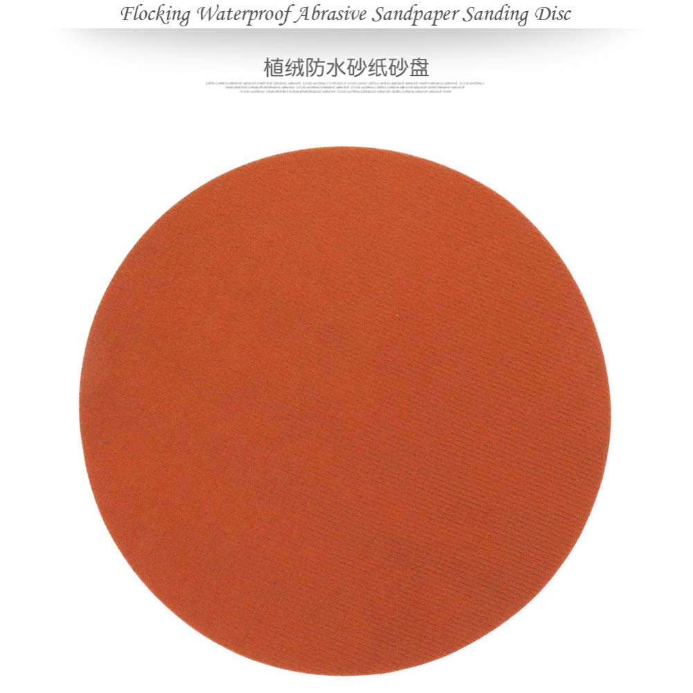 10Pcs 8 Inch Flocado Impermeable Disco de lija abrasivo lijado Autoadhesivo Húmedo y seco para lijar Pulir