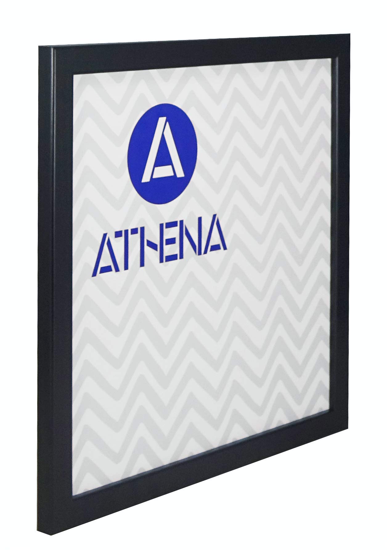 Vivarti Satin Black Athena Thin Picture Frame (60 X 60 Cm) Portrait Or Landscape Photo Frame With Clear Styrene Sheet & Wall Mounted Hook For Photos, Pictures, Posters, Decor, Certificate Frame