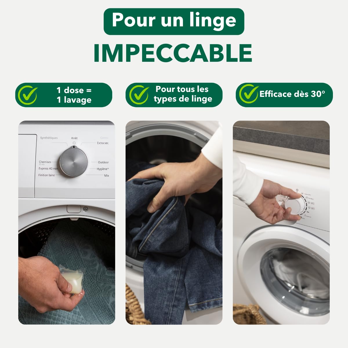 L'Arbre Vert Doses Lessive Liquide Ecolabel Savon Végétal - Hypoallergénique - 24 Doses (Lot de 5)