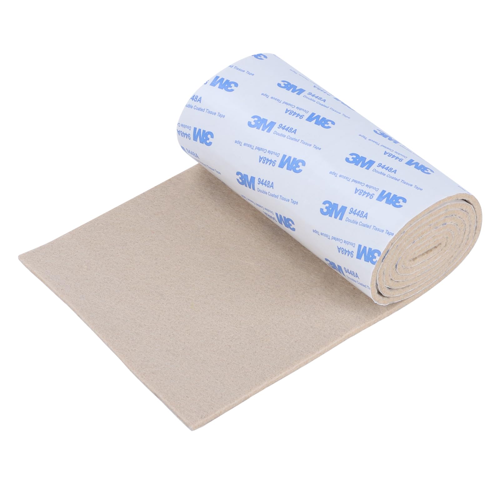 Felt Furniture Pads, Non Slip Self Adhesive Cuttable Felt Strips Beige Heavy Duty Felt Strip Roll for Protecting Hardwood Floors Chair Wall Protector (40 x 5 x 0.12 Inch)