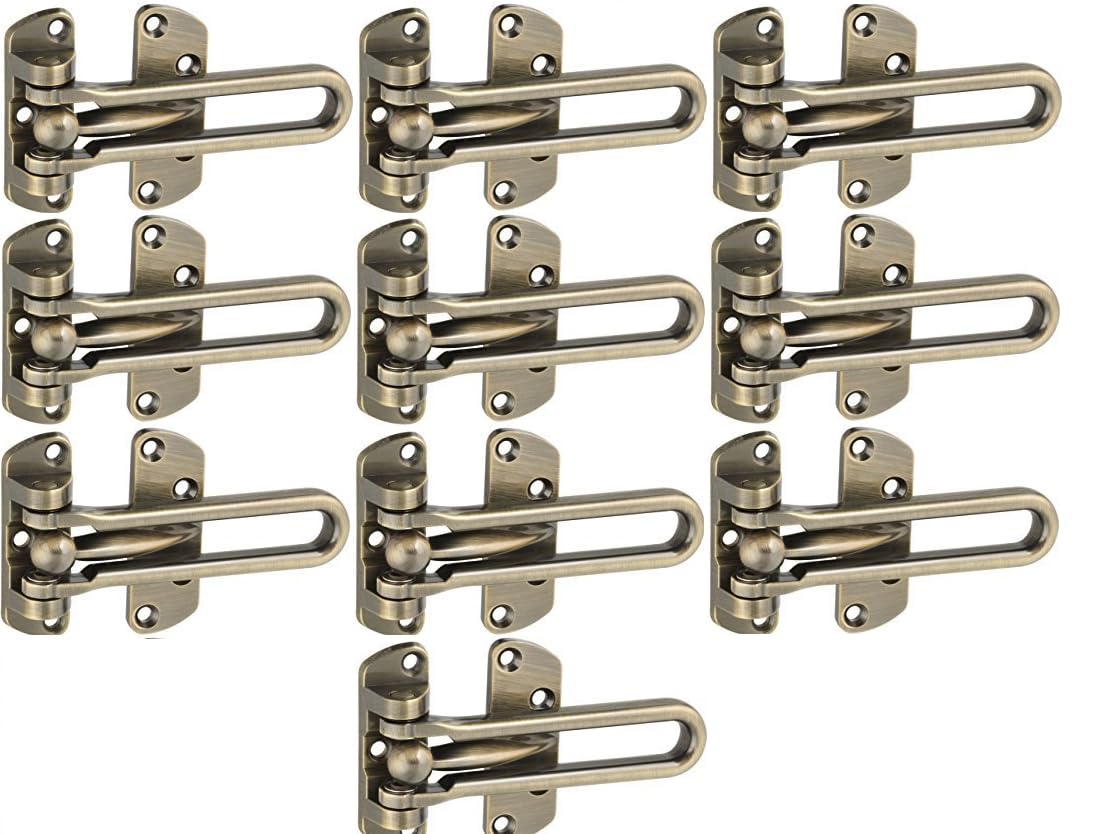 EYE BERRY 18/10 door chain/Guard/Security Latch, Full Size (PACK of 10, BRASS ANTIQUE)