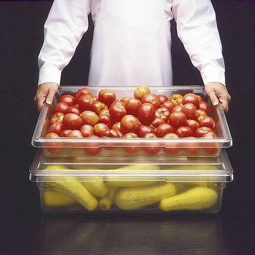Vista 7 de Rubbermaid - Caja Tote para alimentos, producto comercial para restaurante, cocina y cafetería, 2 galones, blanco (FG350700WHT)
