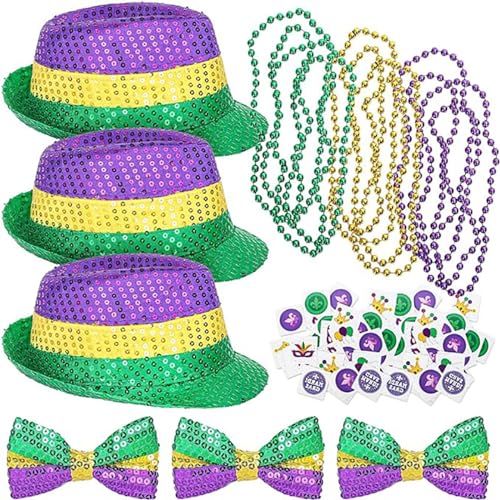 Chapeau et nœud papillon de Mardi Gras pour carnaval et festival