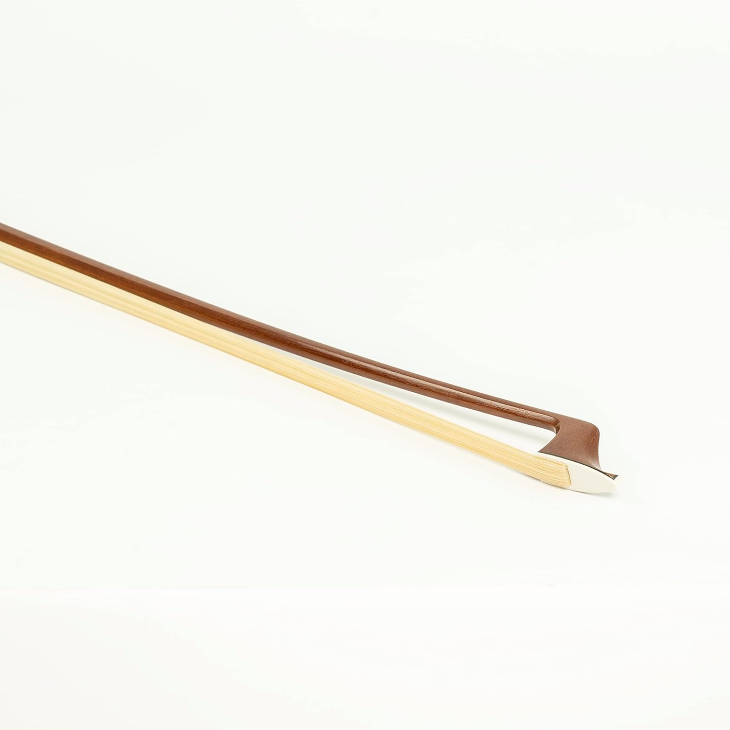 MI&VI CB-510 Brazilwood Cello Bow (Size 1/4) with Ebony Frog | Octagonal Silver Mount | Well Balanced | Light Weight | Mongolian Horse Hair - MIVI Music