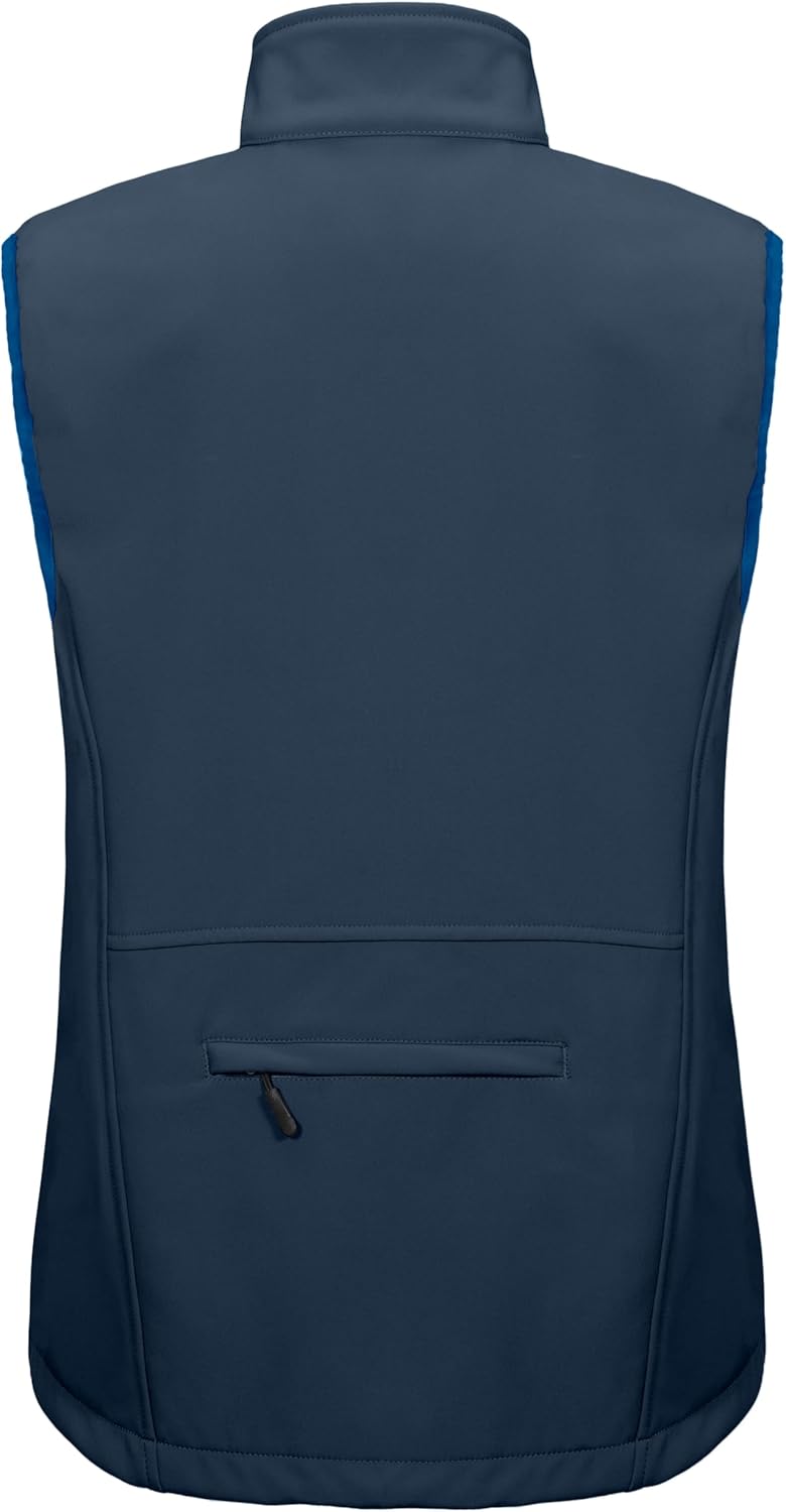Little Donkey Andy Women's Lightweight Fleece lined Softshell Vest Navy Blue XL - Image 2