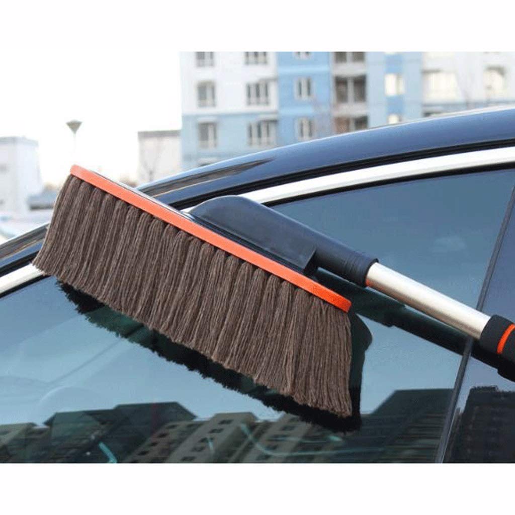 XMING Myjnia samochodowa MOP Specjalna szczotka szczotka Miękkie włosy Długa rękojeść Teleskopowy nie boli narzędzia do mycia samochodów samochodowych (Color : Nero)
