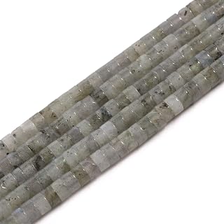 150피스 4×2mm 천연 스펙트롤라이트 스페이서 스톤 비즈, 주얼리 제작 용품, 팔찌 DIY 공예용 루즈 세미 플랫 라운드 원석 튜브 비즈
