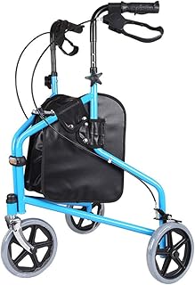 Andador de 3 rodas para idosos, andador de altura ajustável, carrinho de compras para idosos com andador de freio Present