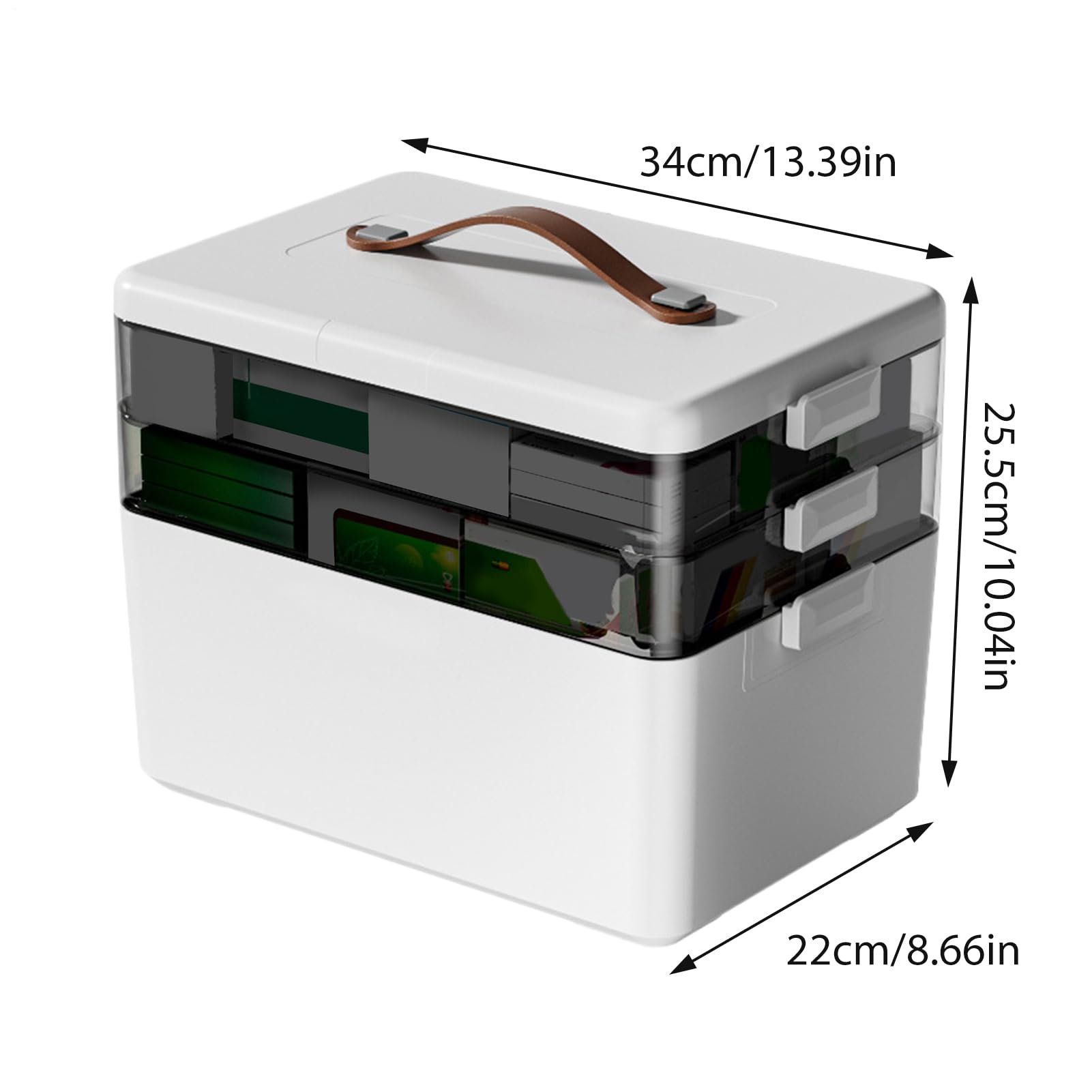 Box pillola con manico, organizzatore di pillole multistrato Organizzatore | per la famiglia, attrezzatura da viaggio leggera per il campeggio, bagno
