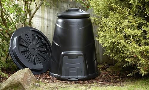 Image of IPL 220 Litre Home Composting Compost Converter and Base Plate, Wind Proof Push Fit Lid and Extra Wide Side Hatch. 100% RECYCLABLE, 100% UK MANUFACTURED