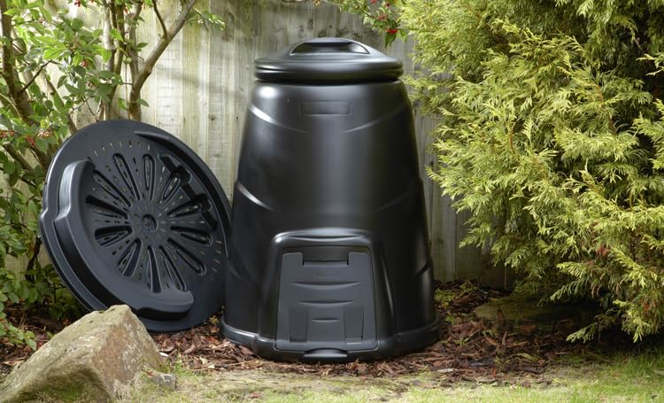 IPL 330 Litre Home Composting Compost Converter and Base Plate, Wind Proof Push Fit Lid and Extra Wide Side Hatch. 100% RECYCLABLE, 100% UK MANUFACTURED — image 1