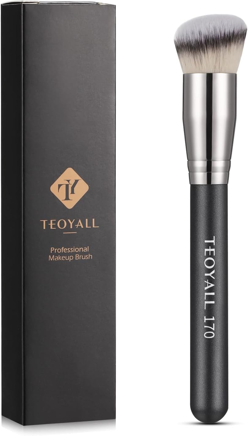 TEOYALL Angled Kabuki Foundation Brush, Dense Synthetic