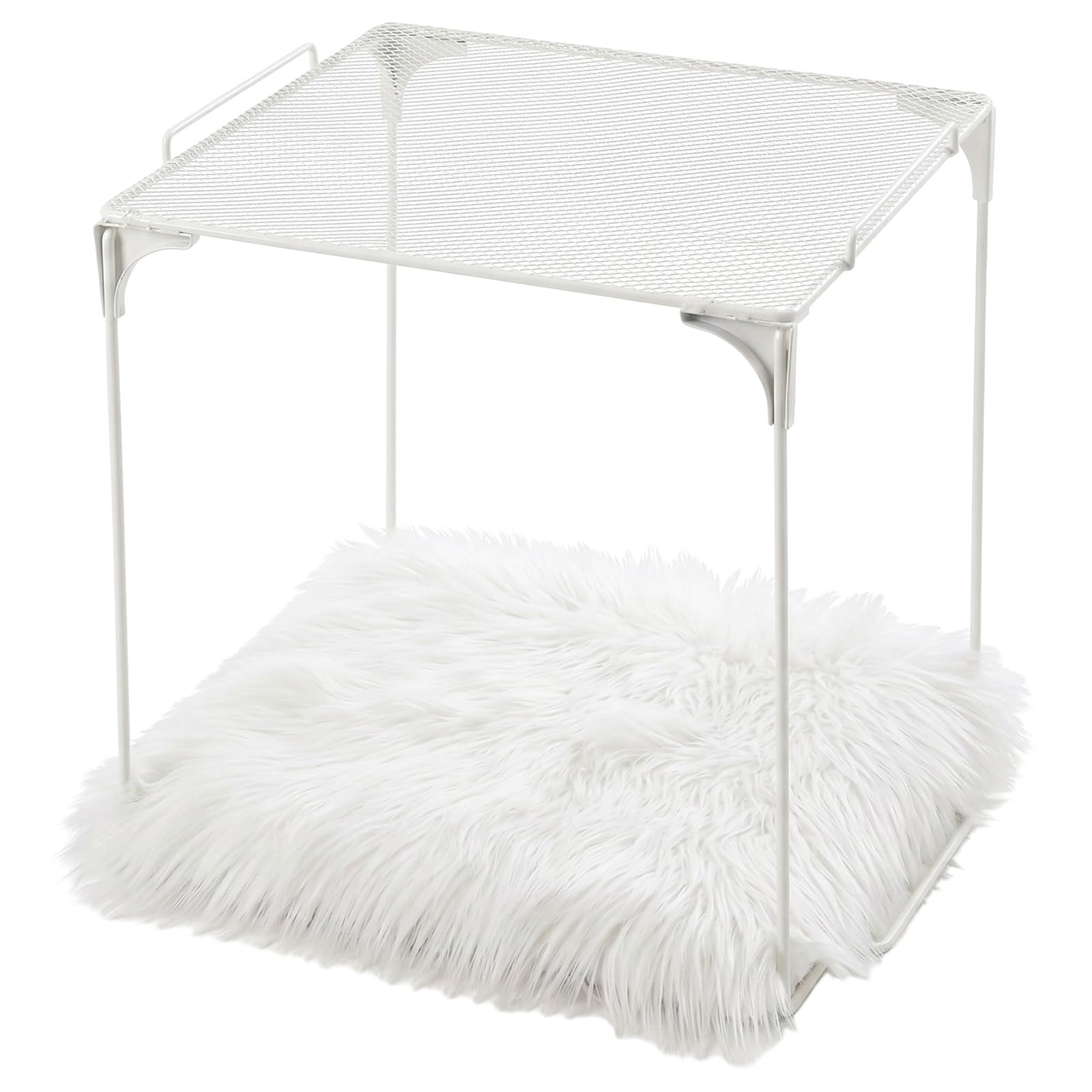 View 1 of ***STOCK PHOTO FOR REFERENCE ONLY***CroBlissful Locker Organizer Shelf and Fur Rug Set - White