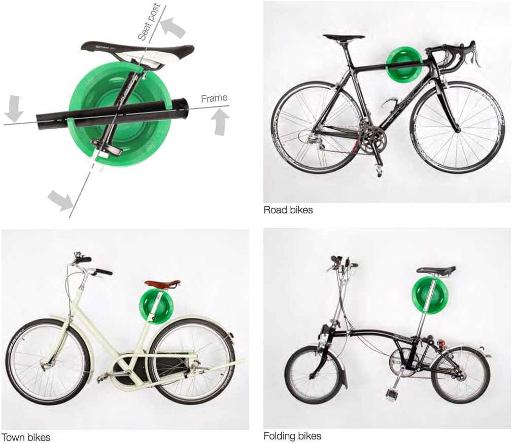 cycloc Solo - Wall Mount Bike Storage Rack – Vertical and Horizontal Cycle Storage - White