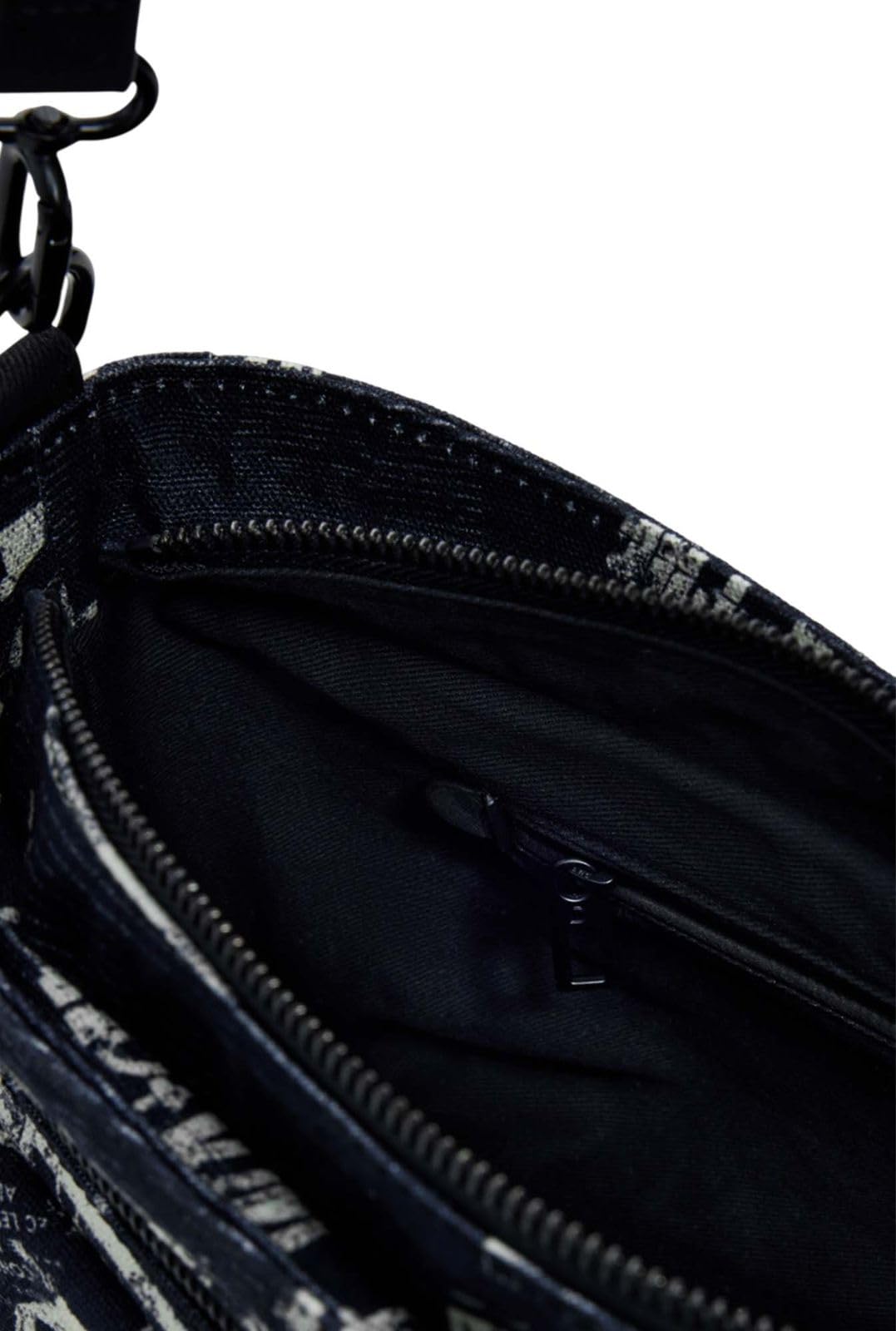 Desigual bolso de hombro bolso bandolera Donosti Newspaper Hand Bag Black negro