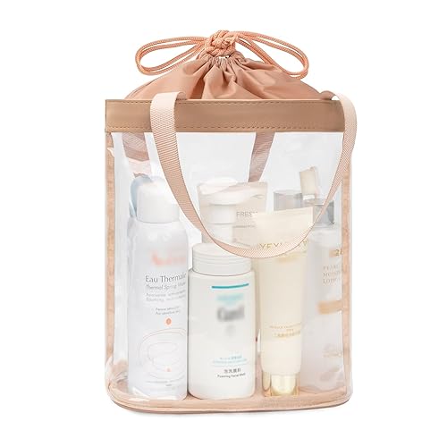Miniatura 7 de Neceser de viaje, bolsa de maquillaje transparente para mujer, bolsa de aseo aprobada por la TSA, bolsa transparente impermeable para cosméticos,